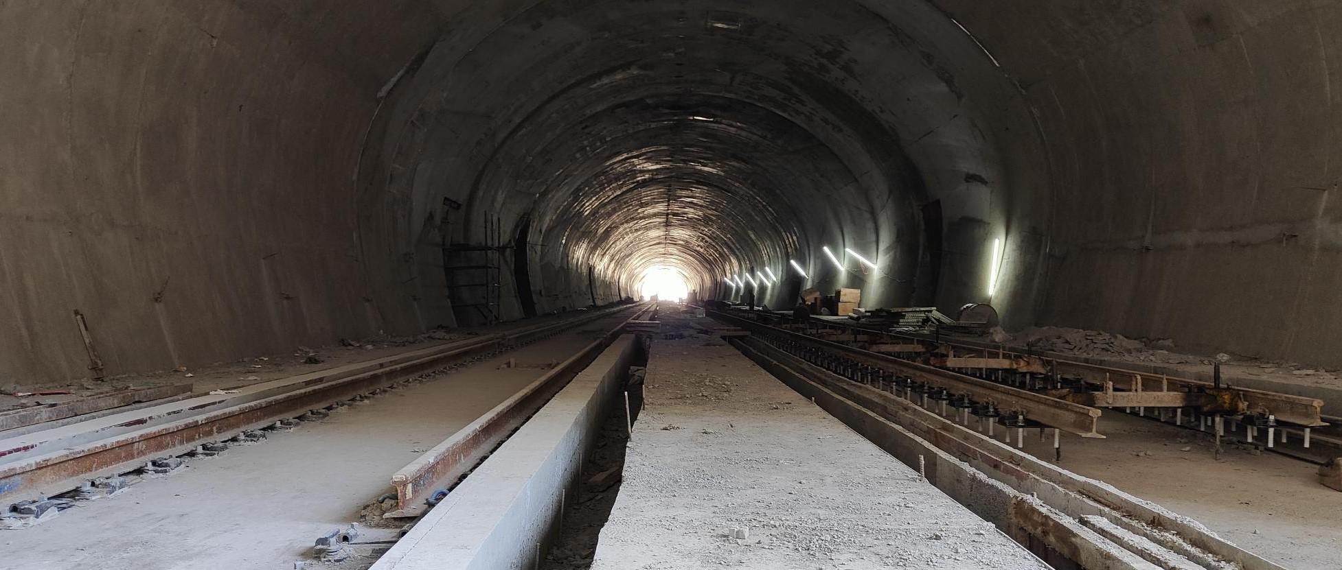 India’s longest underconstruction rail tunnel nearing completion